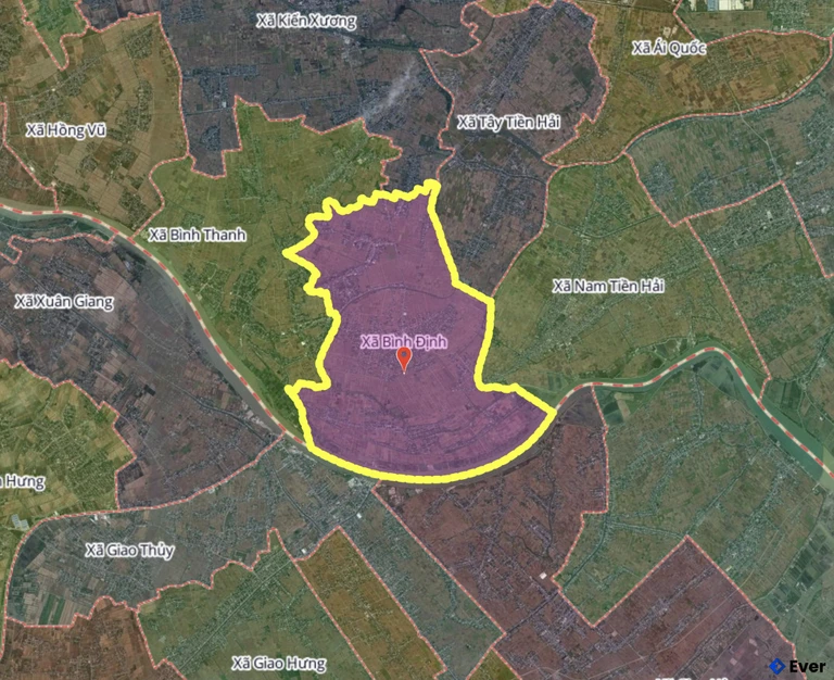 Bản đồ xã Bình Định, Hưng Yên sau sáp nhập