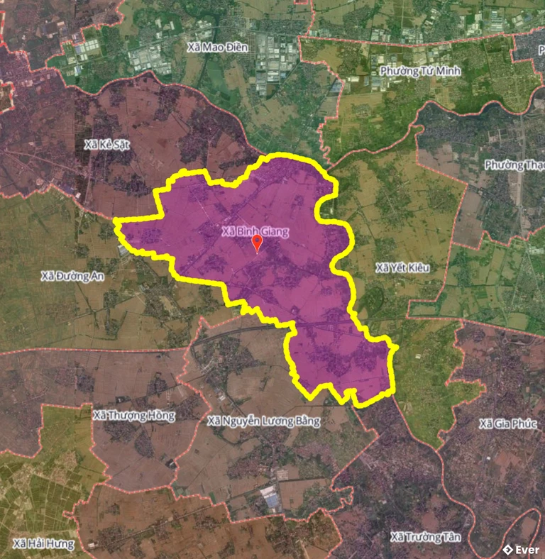 Bản đồ xã Bình Giang, Hải Phòng sau sáp nhập