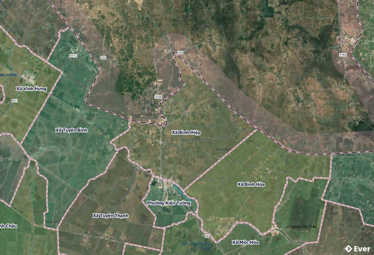 Bản đồ xã Bình Hiệp, Tây Ninh sau sáp nhập