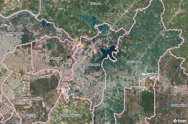 Bản đồ xã Bình Minh, Đồng Nai sau sáp nhập