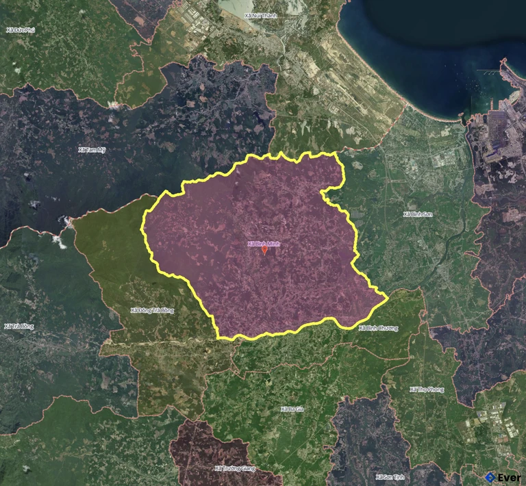 Bản đồ xã Bình Minh, Quảng Ngãi sau sáp nhập