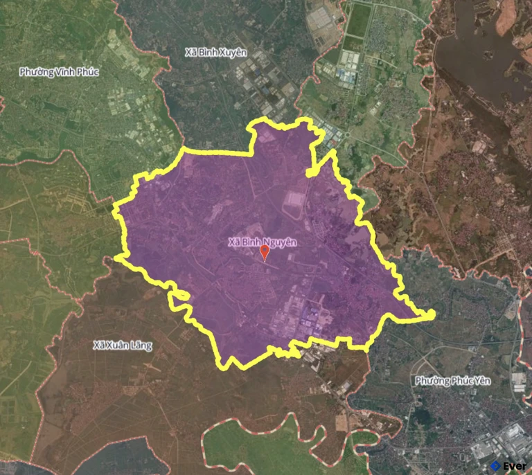 Bản đồ xã Bình Nguyên, Phú Thọ sau sáp nhập