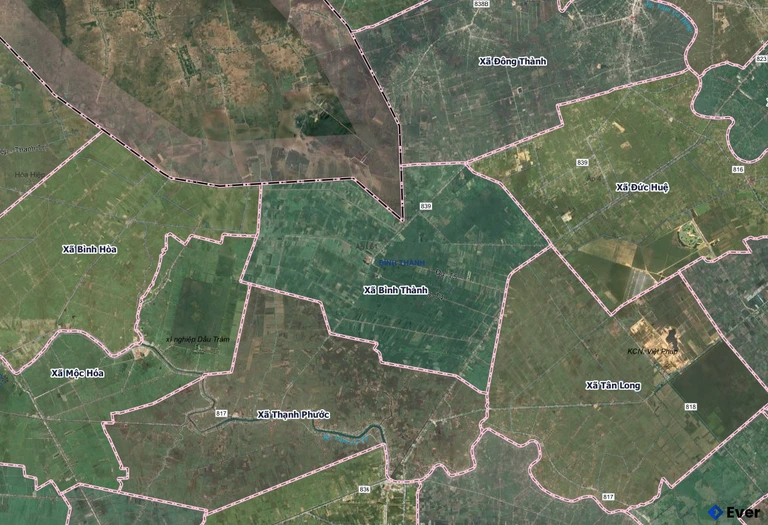 Bản đồ xã Bình Thành, Tây Ninh sau sáp nhập