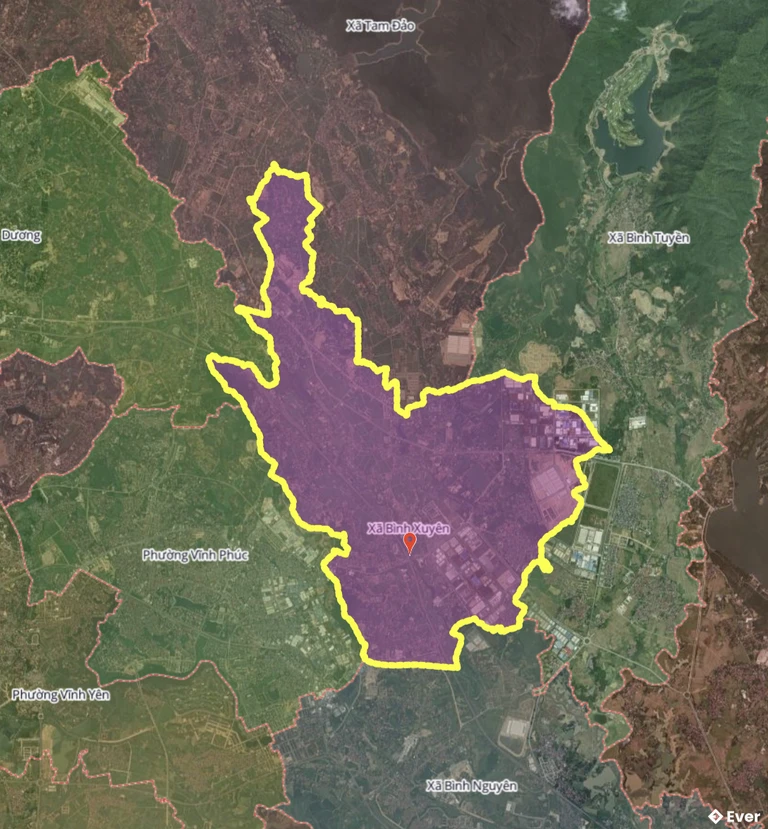 Bản đồ xã Bình Xuyên, Phú Thọ sau sáp nhập