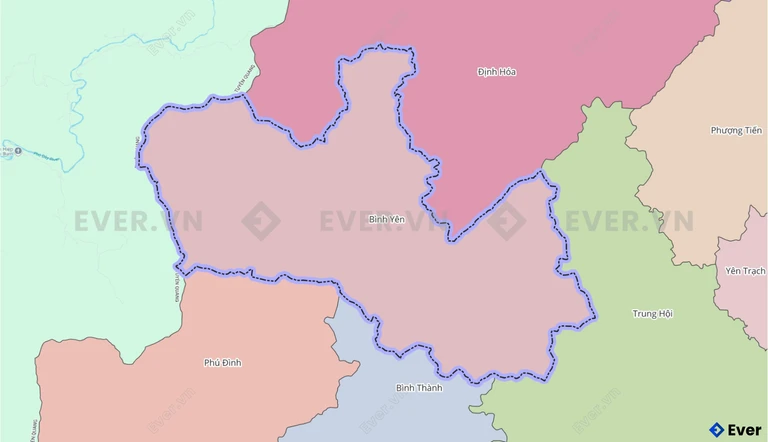 Bản đồ xã Bình Yên, Thái Nguyên sau sáp nhập