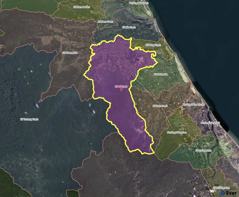 Bản đồ xã Bố Trạch, Quảng Trị sau sáp nhập