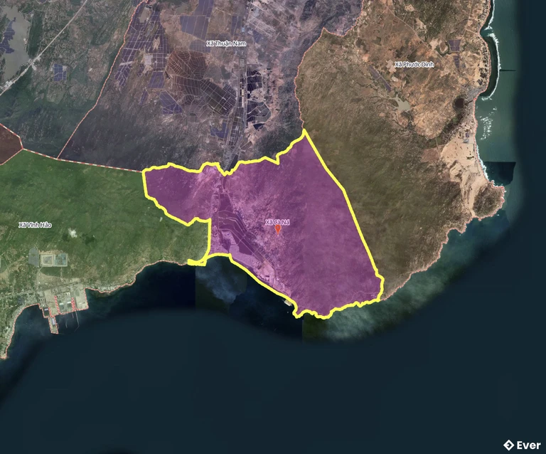 Bản đồ xã Cà Ná sau sáp nhập