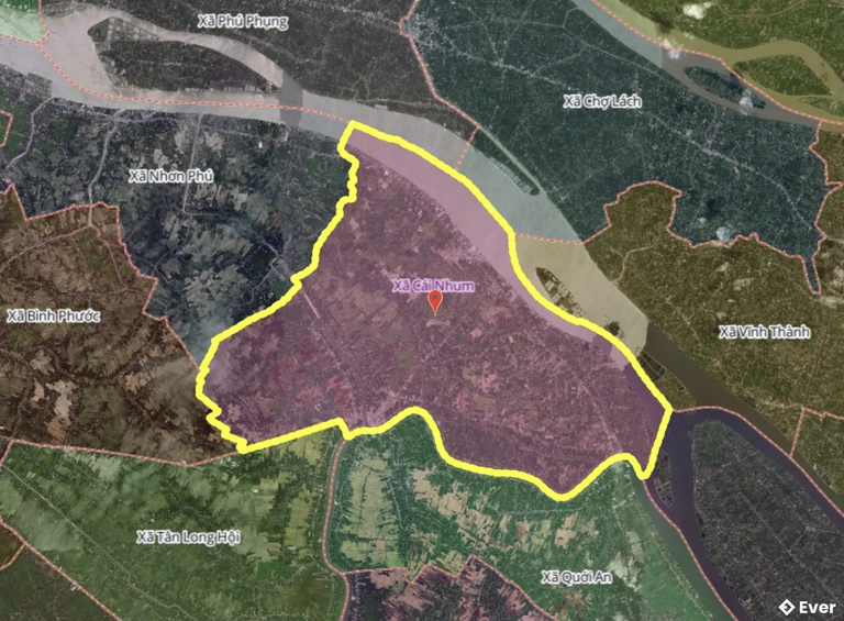 Bản đồ xã Cái Nhum, Vĩnh Long sau sáp nhập