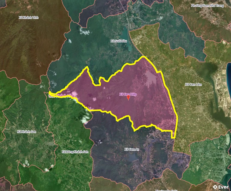 Bản đồ xã Cam Hiệp sau sáp nhập