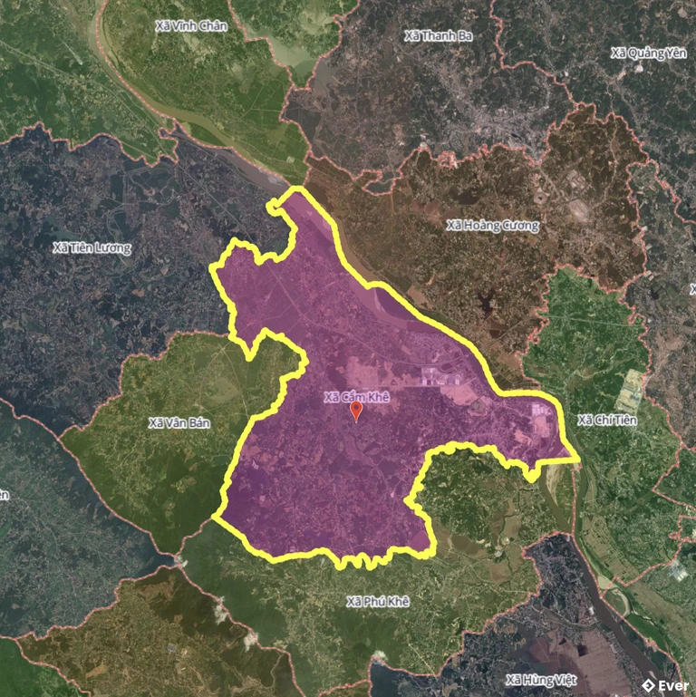 Bản đồ xã Cẩm Khê, Phú Thọ sau sáp nhập