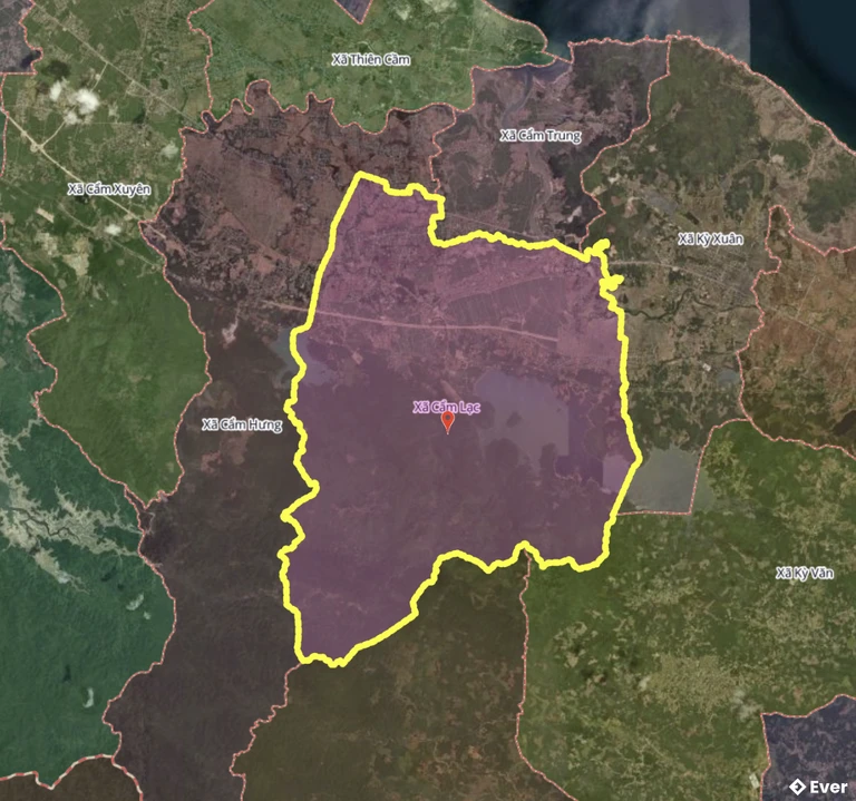 Bản đồ xã Cẩm Lạc, Hà Tĩnh sau sáp nhập