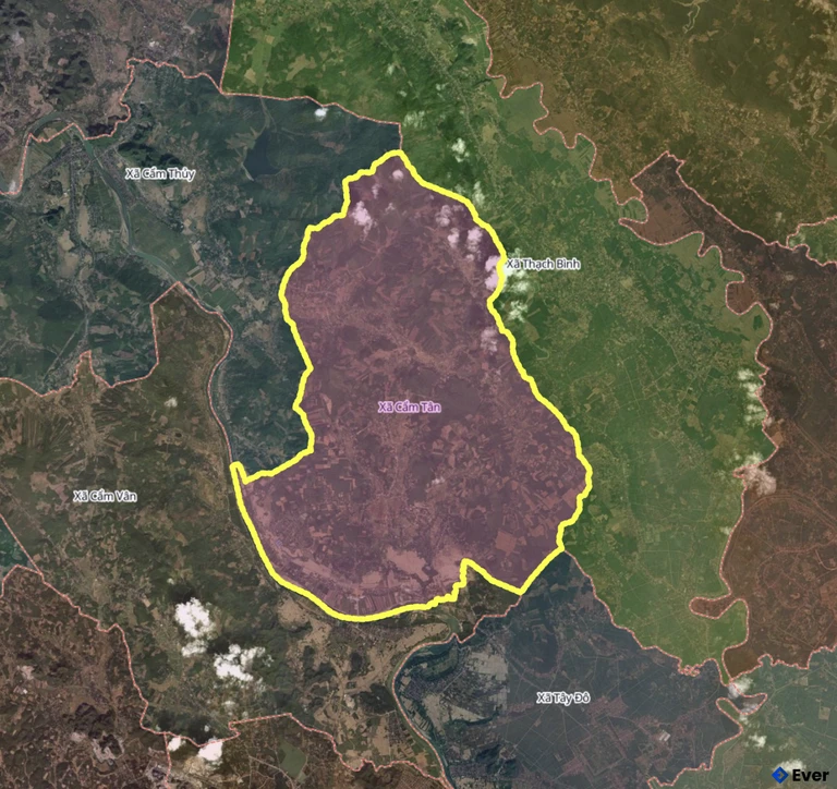 Bản đồ xã Cẩm Tân, Thanh Hóa sau sáp nhập