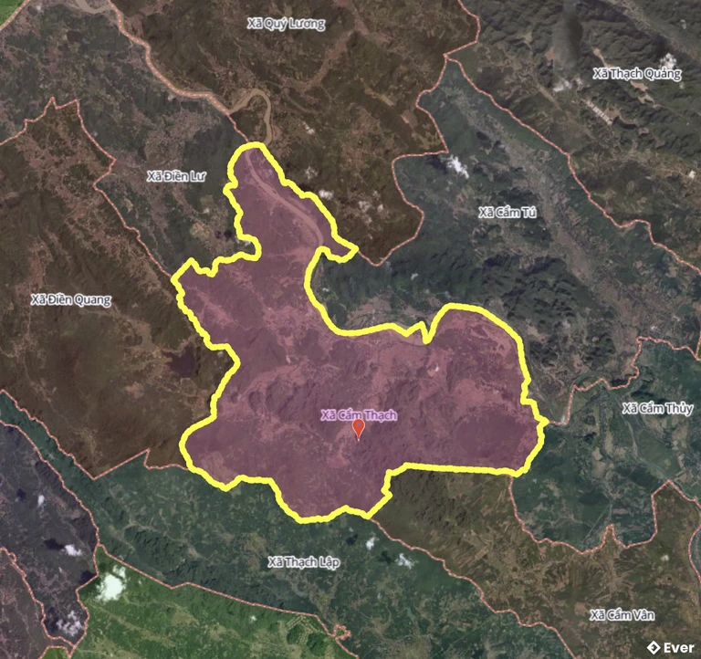 Bản đồ xã Cẩm Thạch, Thanh Hóa sau sáp nhập