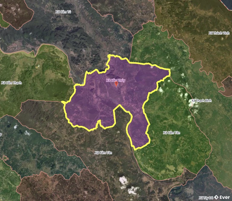 Bản đồ xã Cẩm Thủy, Thanh Hóa sau sáp nhập