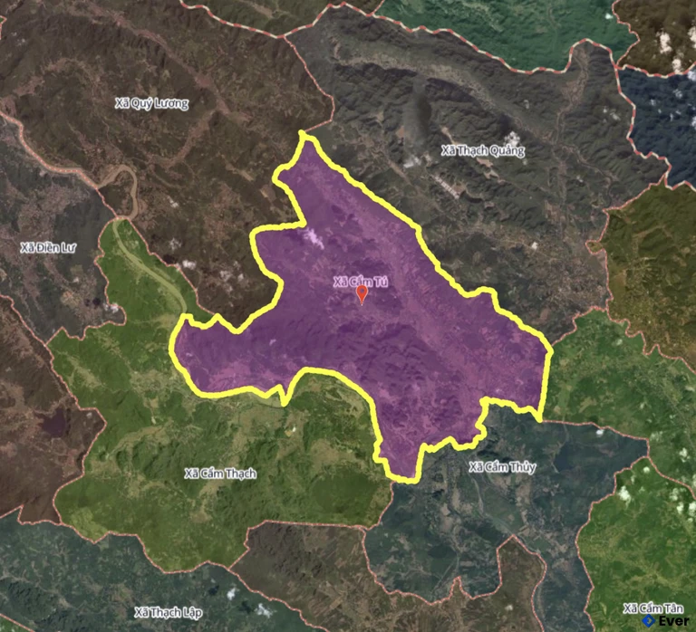 Bản đồ xã Cẩm Tú, Thanh Hóa sau sáp nhập