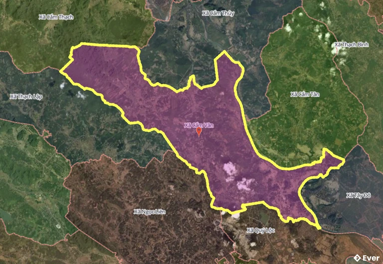 Bản đồ xã Cẩm Vân, Thanh Hóa sau sáp nhập