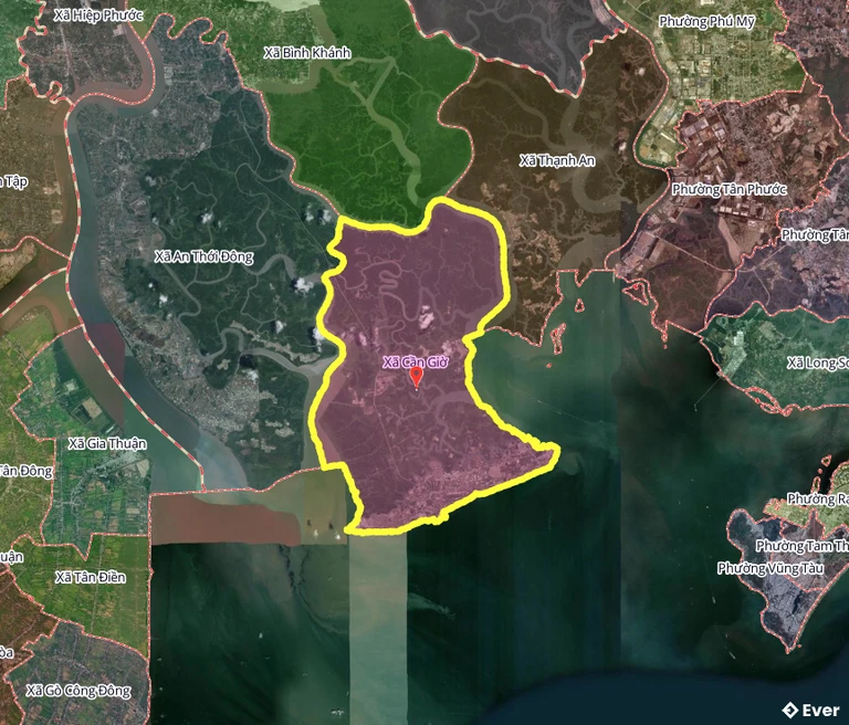 Bản đồ xã Cần Giờ, thành phố Hồ Chí Minh sau sáp nhập