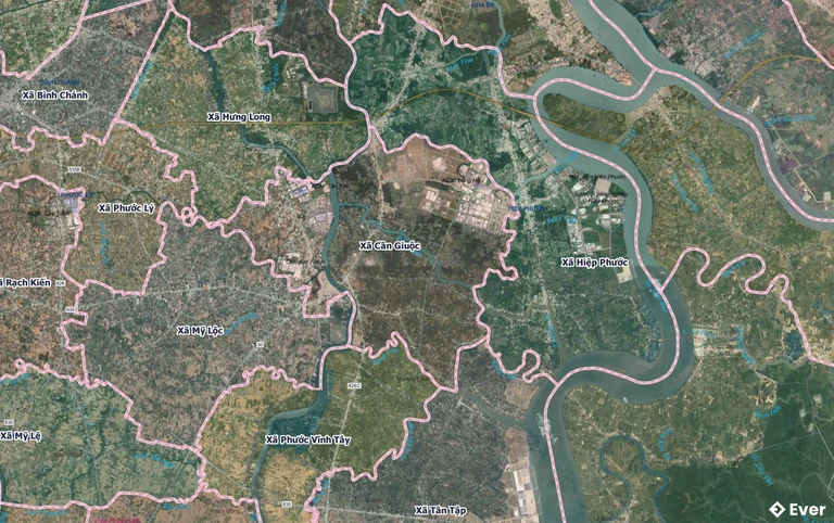 Bản đồ xã Cần Giuộc, Tây Ninh sau sáp nhập