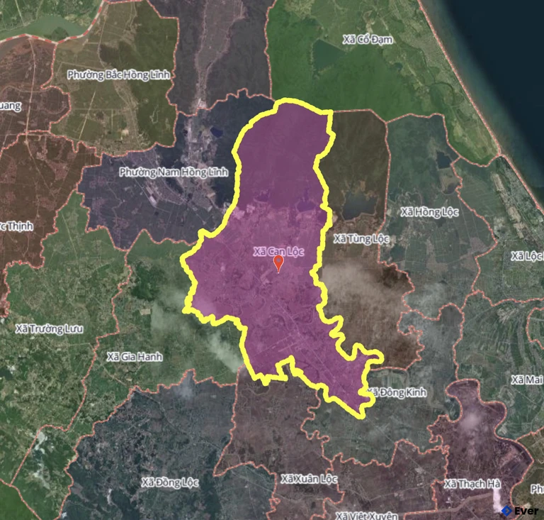 Bản đồ xã Can Lộc, Hà Tĩnh sau sáp nhập