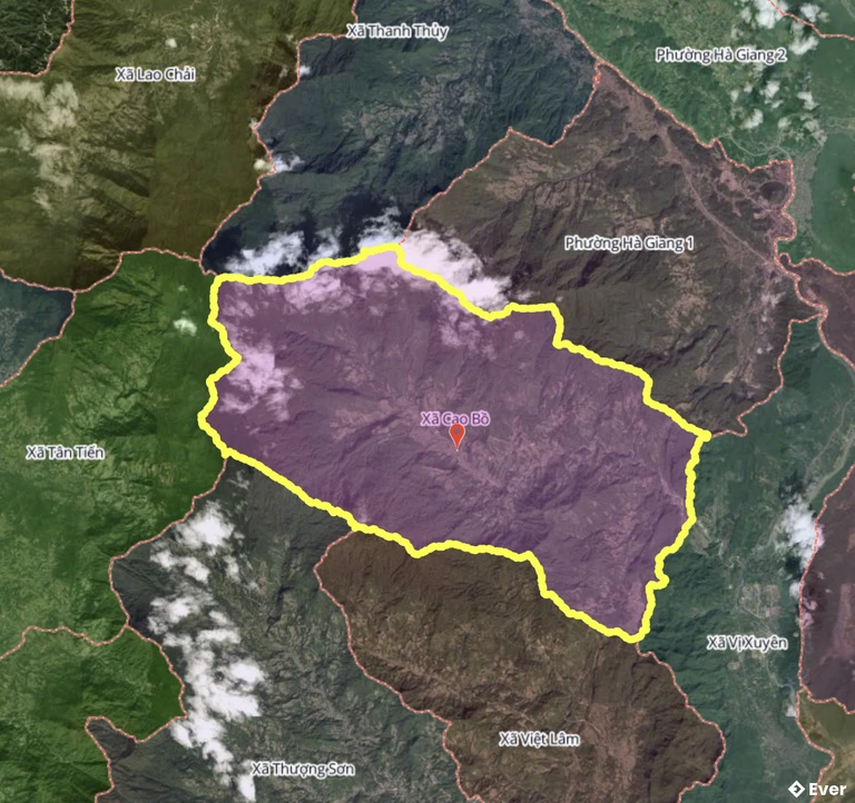 Bản đồ xã Cao Bồ, Tuyên Quang sau sáp nhập