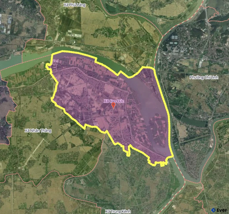 Bản đồ xã Cao Đức, Bắc Ninh sau sáp nhập