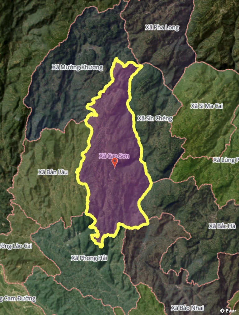 Bản đồ xã Cao Sơn, Lào Cai