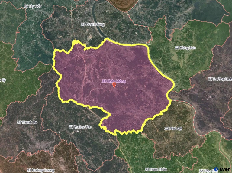 Bản đồ xã Chân Mộng, Phú Thọ sau sáp nhập