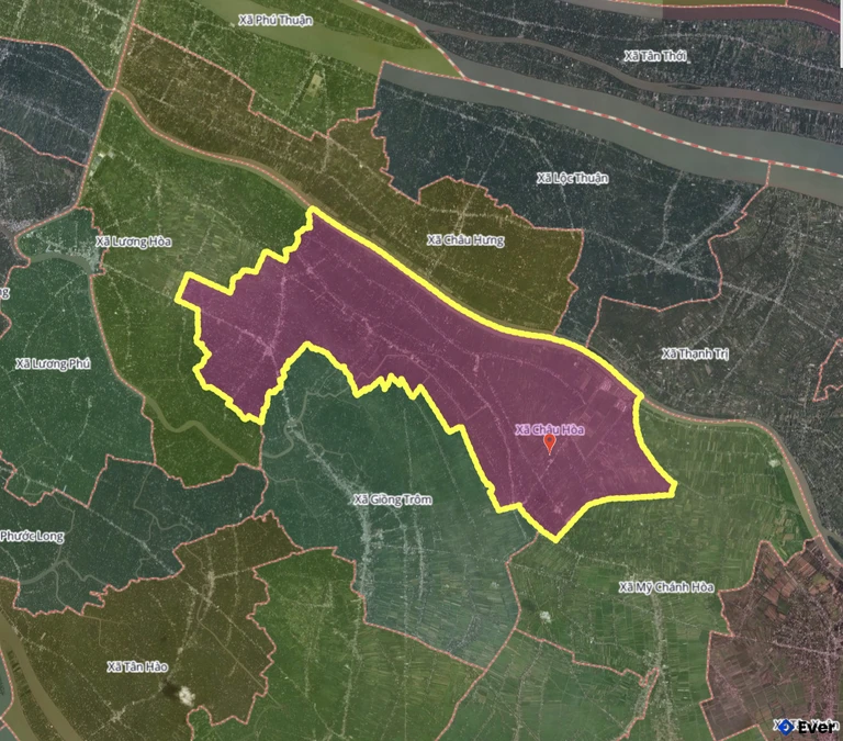 Bản đồ xã Châu Hòa, Vĩnh Long sau sáp nhập