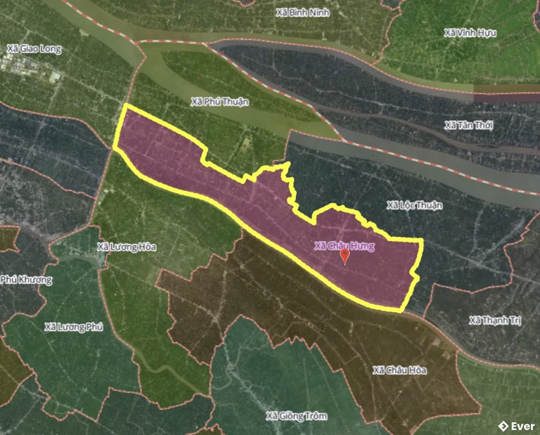 Bản đồ xã Châu Hưng, Vĩnh Long sau sáp nhập