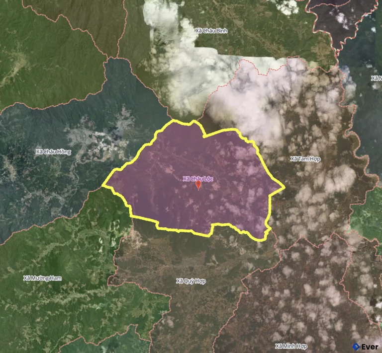 Bản đồ xã Châu Lộc, Nghệ An sau sáp nhập