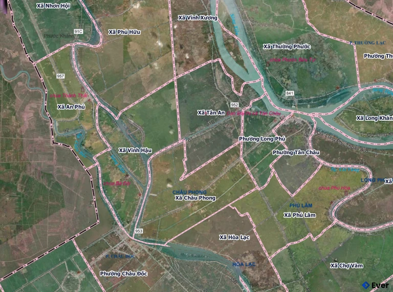 Bản đồ xã Châu Phong sau sáp nhập