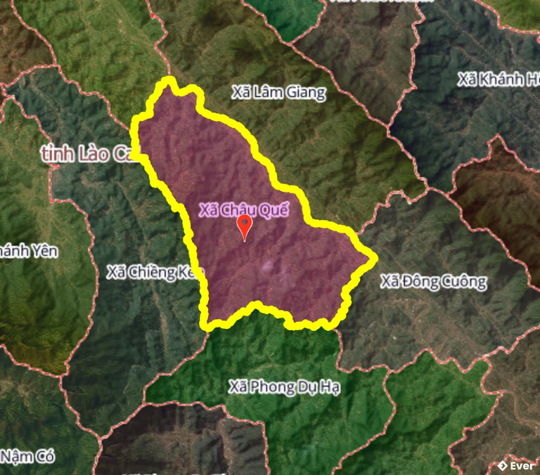 Bản đồ xã Châu Quế, Lào Cai