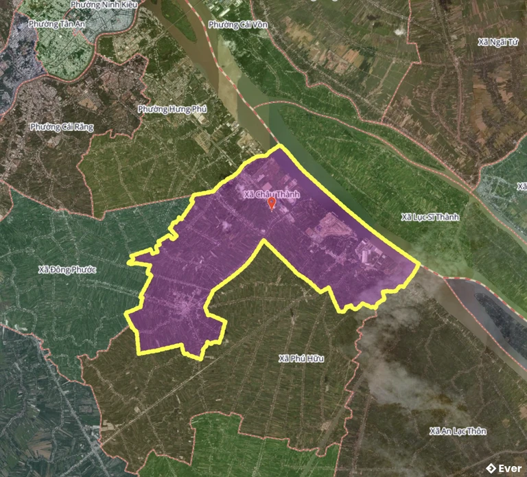 Bản đồ xã Châu Thành, Cần Thơ sau sáp nhập