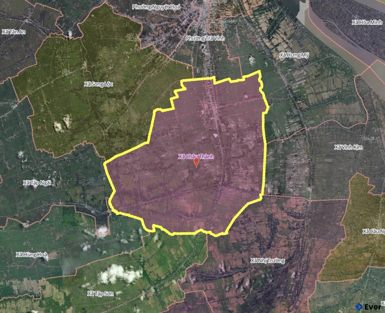 Bản đồ xã Châu Thành, Vĩnh Long sau sáp nhập