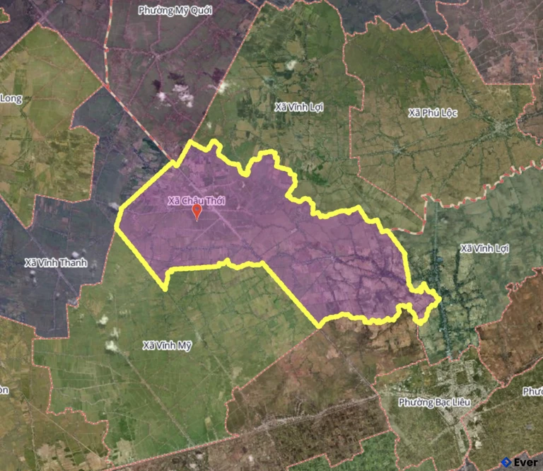 Bản đồ xã Châu Thới, Cà Mau sau sáp nhập