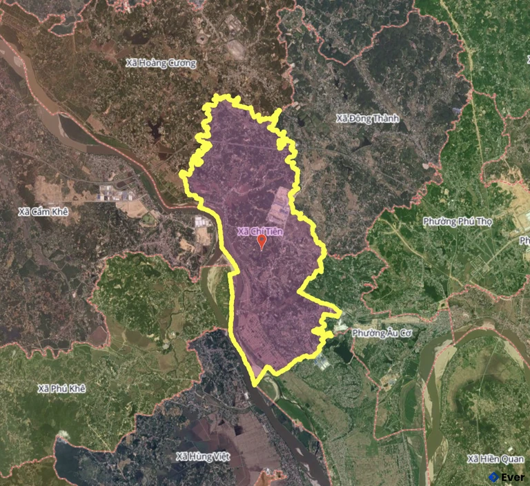 Bản đồ xã Chí Tiên, Phú Thọ sau sáp nhập