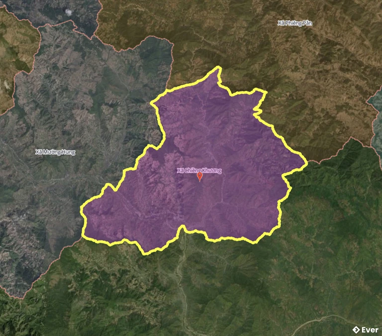 Bản đồ xã Chiềng Khương, Sơn La sau sáp nhập