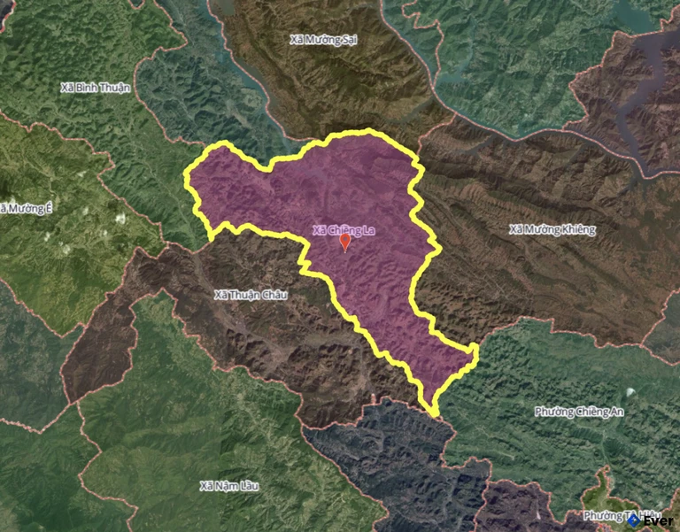 Bản đồ xã Chiềng La, Sơn La sau sáp nhập