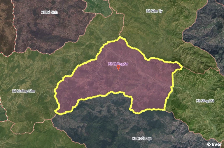 Bản đồ xã Chiềng Sơ, Sơn La sau sáp nhập