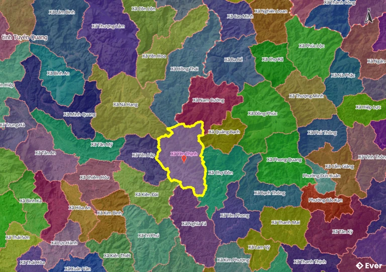 Bản đồ xã Chợ Đồn, Thái Nguyên sau sáp nhập