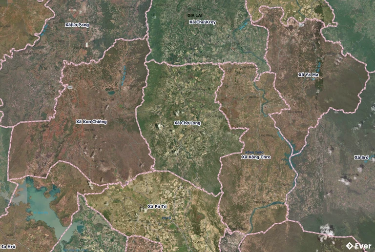 Bản đồ xã Chơ Long, Gia Lai sau sáp nhập