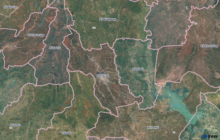 Bản đồ xã Chư Sê, Gia Lai sau sáp nhập