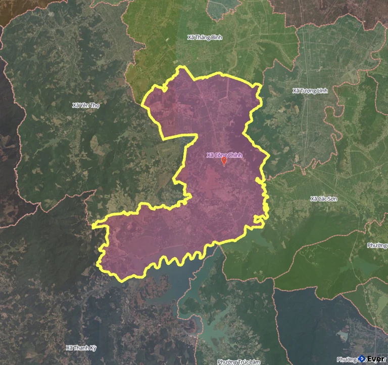 Bản đồ xã Công Chính, Thanh Hóa sau sáp nhập