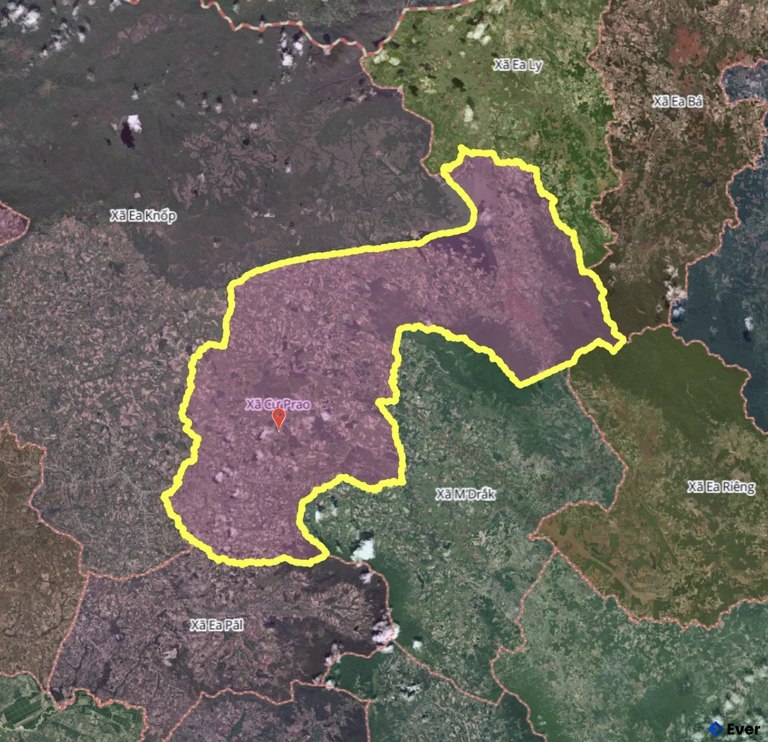 Bản đồ xã Cư Prao, Đắk Lắk sau sáp nhập