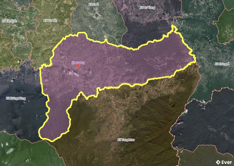 Bản đồ xã Cư Pui, Đắk Lắk sau sáp nhập