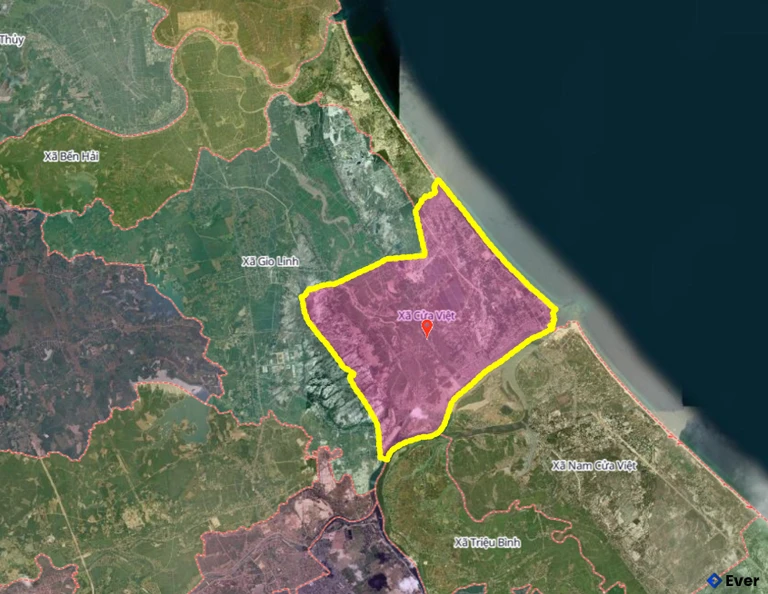 Bản đồ xã Cửa Việt, Quảng Trị sau sáp nhập