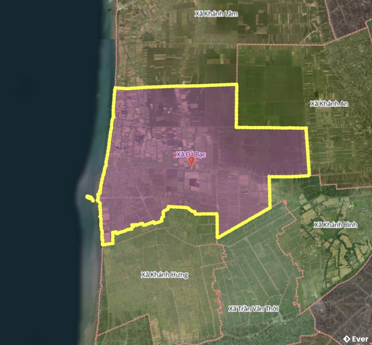 Bản đồ xã Đá Bạc, Cà Mau sau sáp nhập