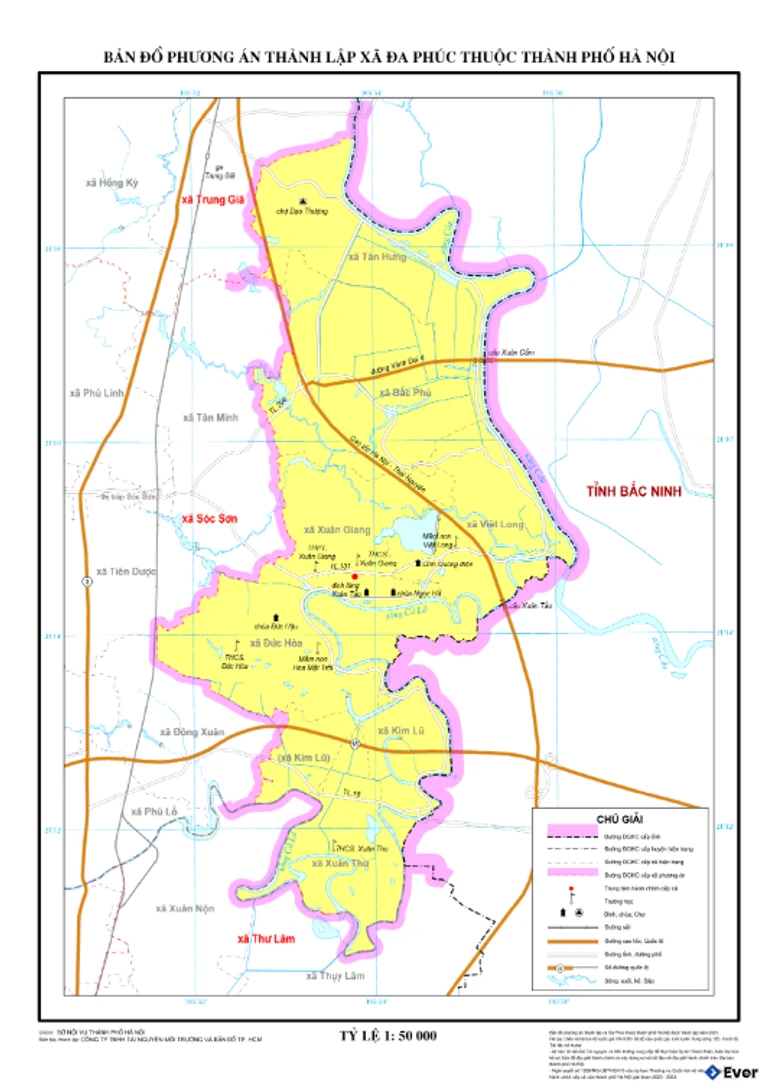 Bản đồ xã Đa Phúc, Hà Nội sau sáp nhập