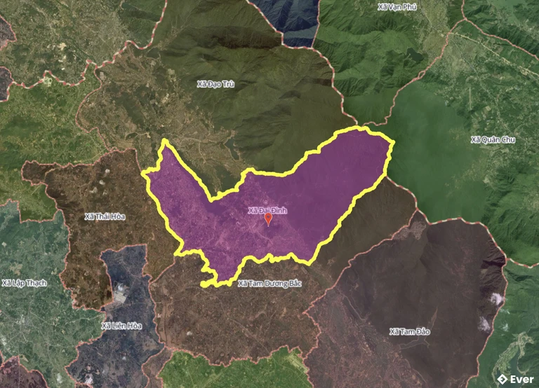 Bản đồ xã Đại Đình, Phú Thọ sau sáp nhập