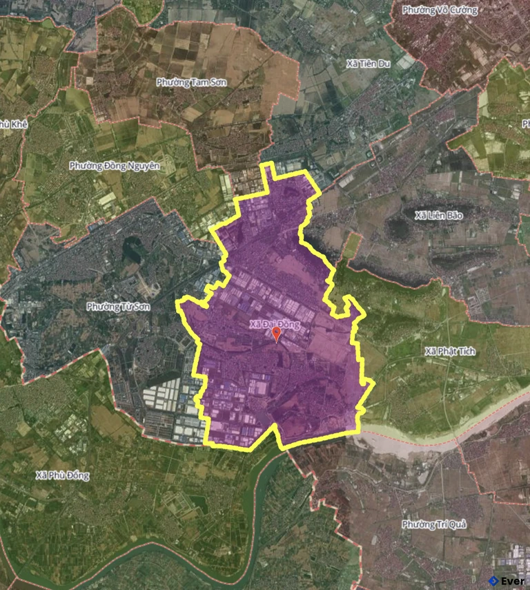 Bản đồ xã Đại Đồng, Bắc Ninh sau sáp nhập